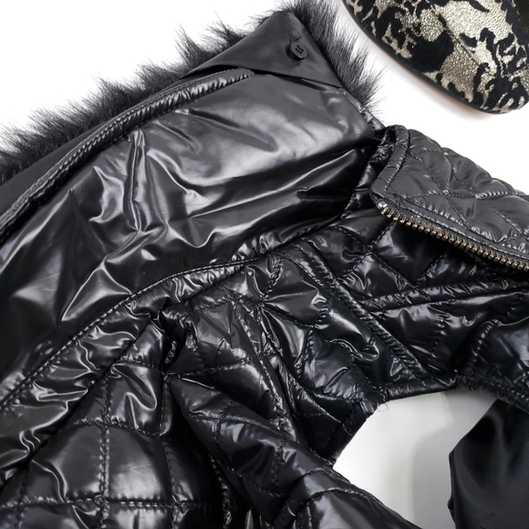 Talbots Black Removable Faux Fur Puffer Vest Sp - Picture 13 of 15